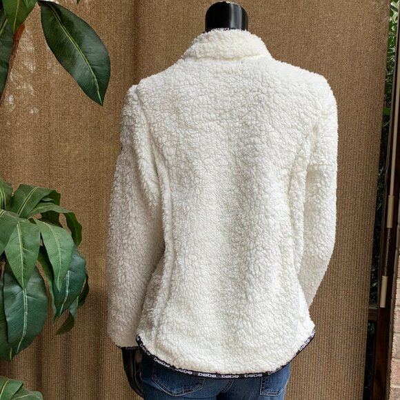 Bebe Sport Faux Shearling Jacket Sz S - Picture 7 of 14